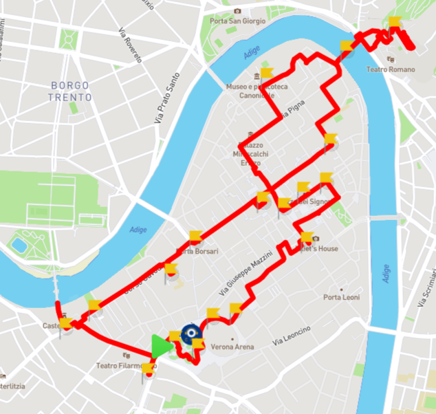 Verona city walking app